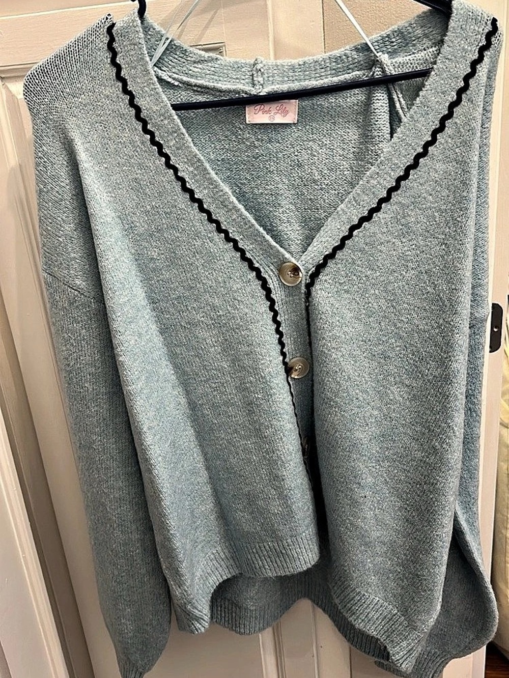 Pink Lily Blue Cardigan size s/m
